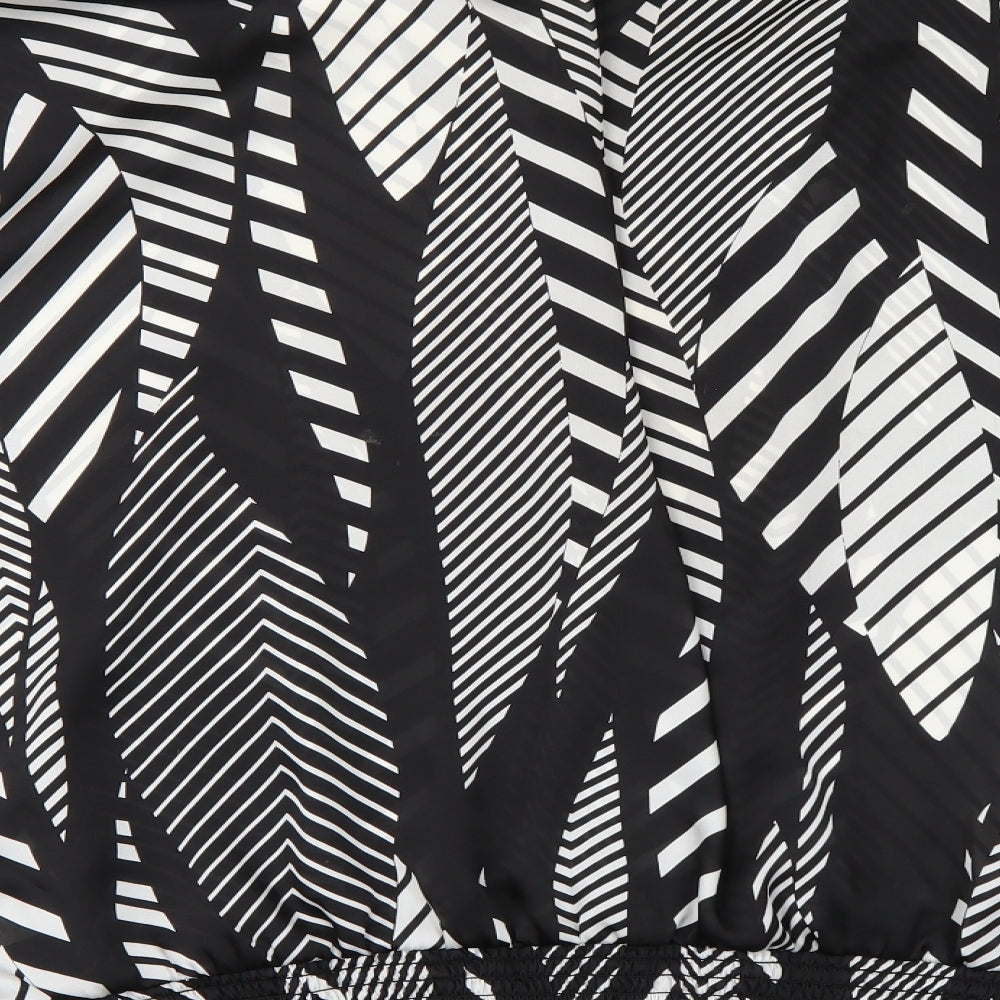 e Womens Multicoloured Geometric  Basic Blouse Size 26