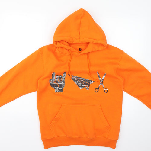 little whitelies Womens Orange   Pullover Hoodie Size S