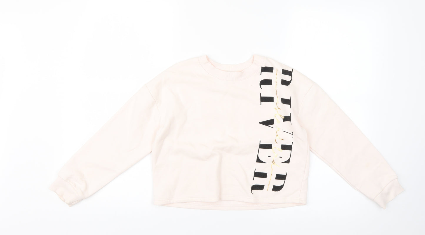 River Island Girls Pink   Pullover Jumper Size 7-8 Years