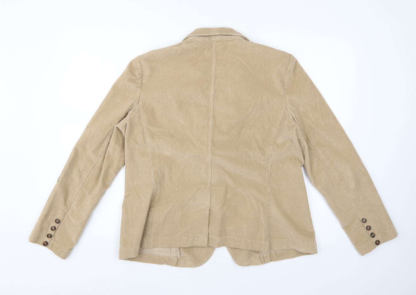 IZOD Womens Beige Floral  Jacket Blazer Size XL