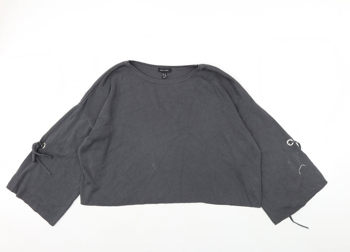 New Look Womens Grey Pullover Jumper Size 16