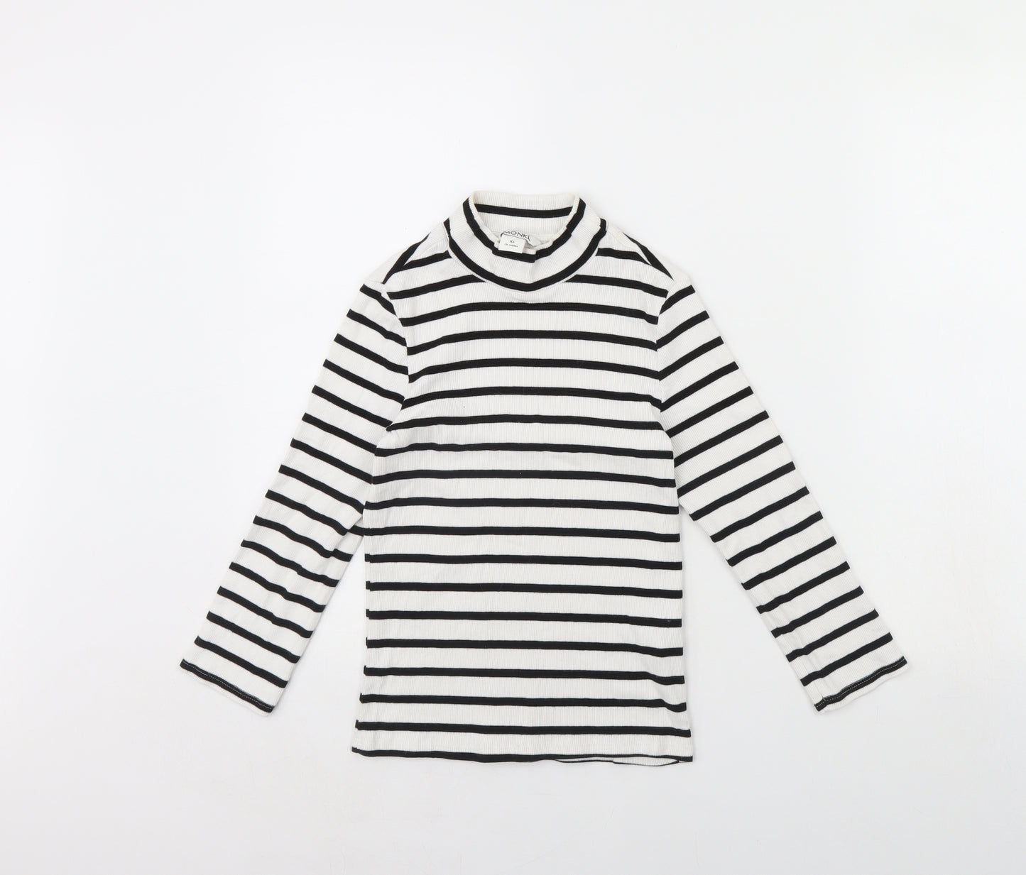 Monki Womens White Striped  Basic Blouse Size XS