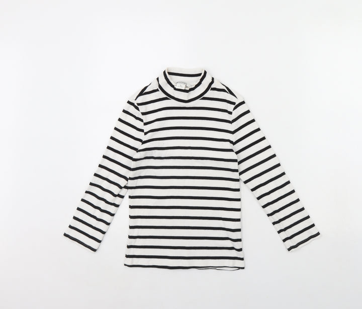 Monki Womens White Striped Basic Blouse Size XS