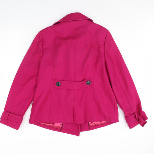 Debenhams Womens Pink   Overcoat Coat Size 14