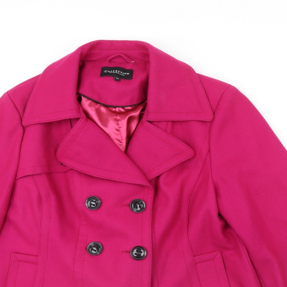 Debenhams Womens Pink   Overcoat Coat Size 14