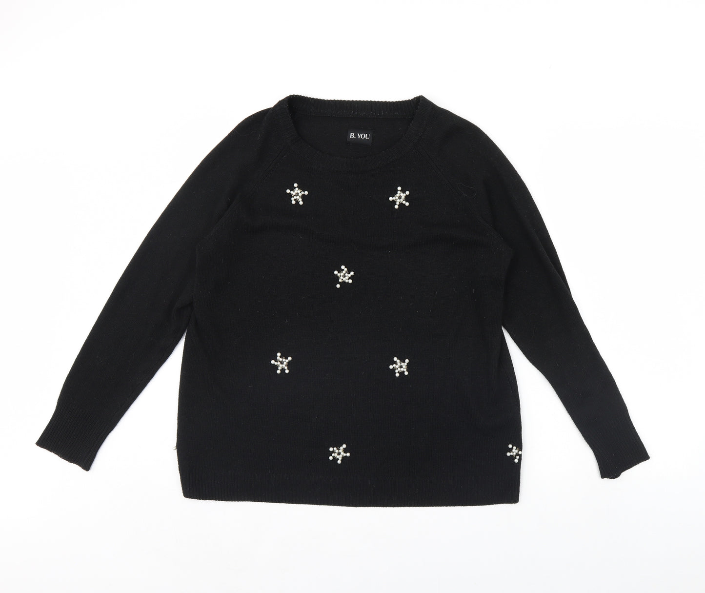 B you Womens Black   Pullover Jumper Size 16