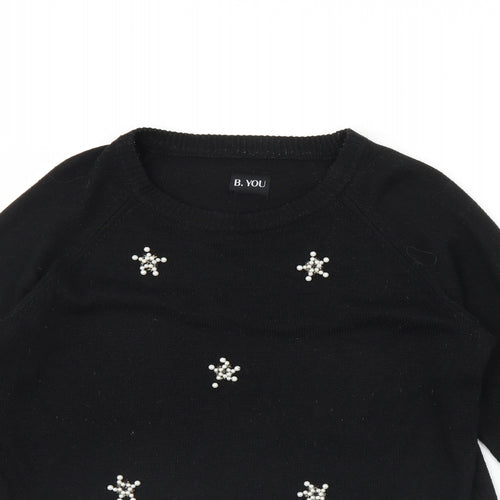 B you Womens Black   Pullover Jumper Size 16