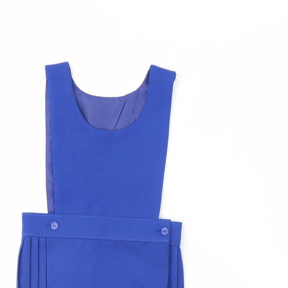 Preworn Girls Blue   Pinafore/Dungaree Dress  Size 5 Years
