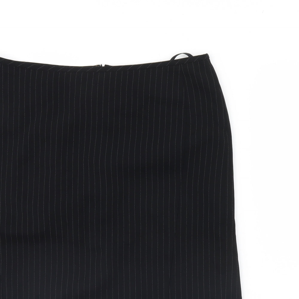Hobbs Womens Black Striped  Mini Skirt Size 16