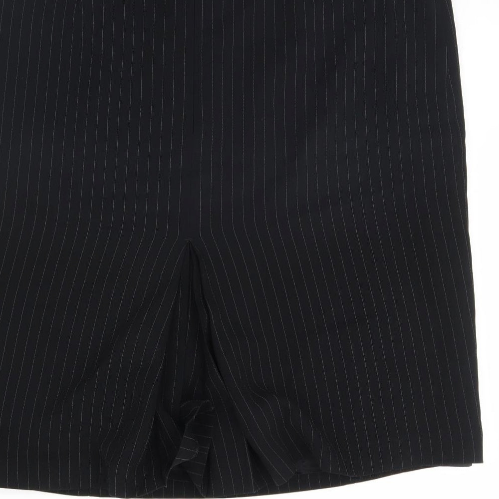 Hobbs Womens Black Striped  Mini Skirt Size 16