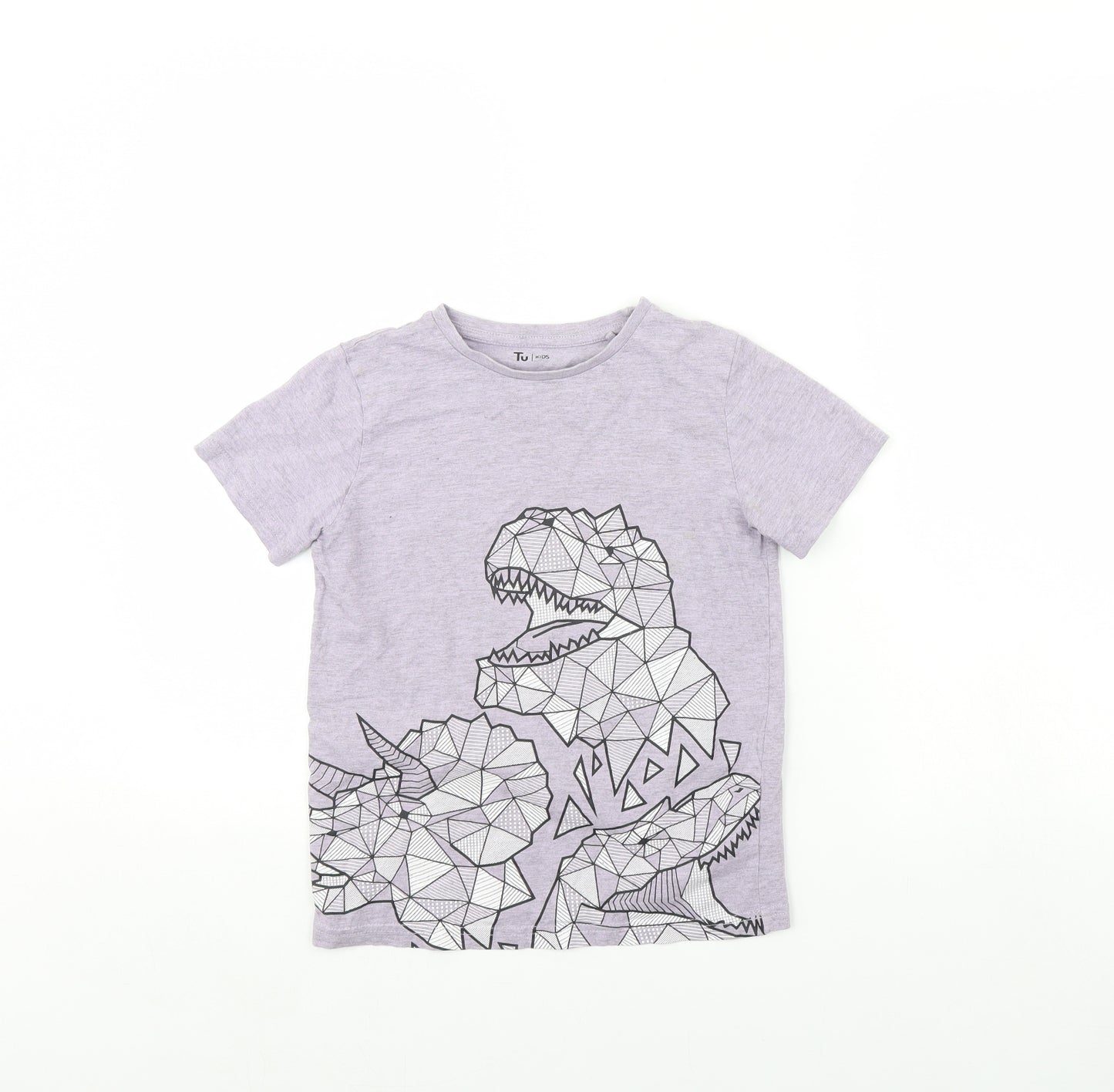 TU Boys Purple   Basic T-Shirt Size 9 Years  - Dinosaur