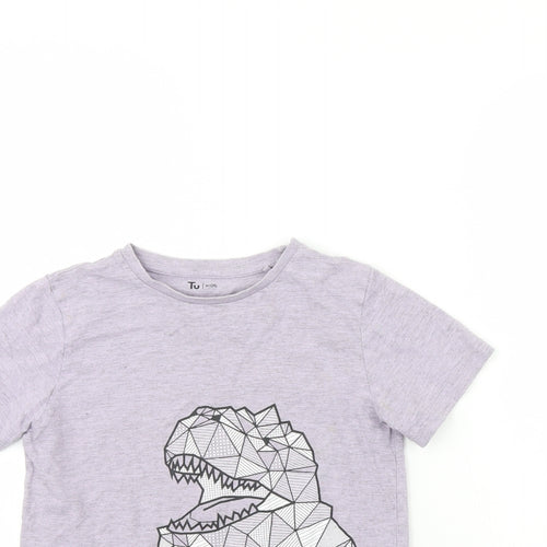 TU Boys Purple   Basic T-Shirt Size 9 Years  - Dinosaur
