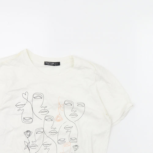 Nasty Gal Womens White   Basic T-Shirt Size S