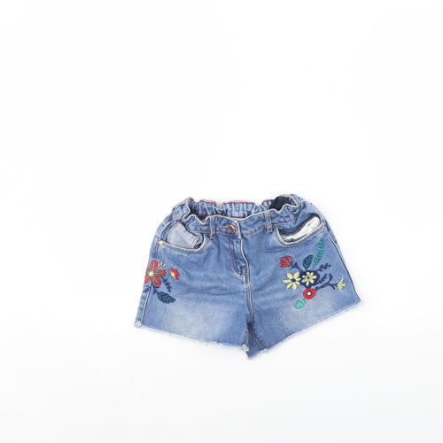 George Girls Blue  Denim Cut-Off Shorts Size 7 Years