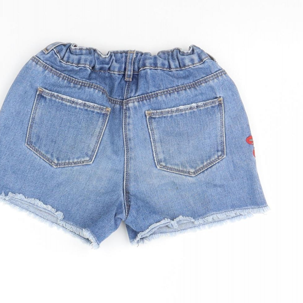 George Girls Blue  Denim Cut-Off Shorts Size 7 Years