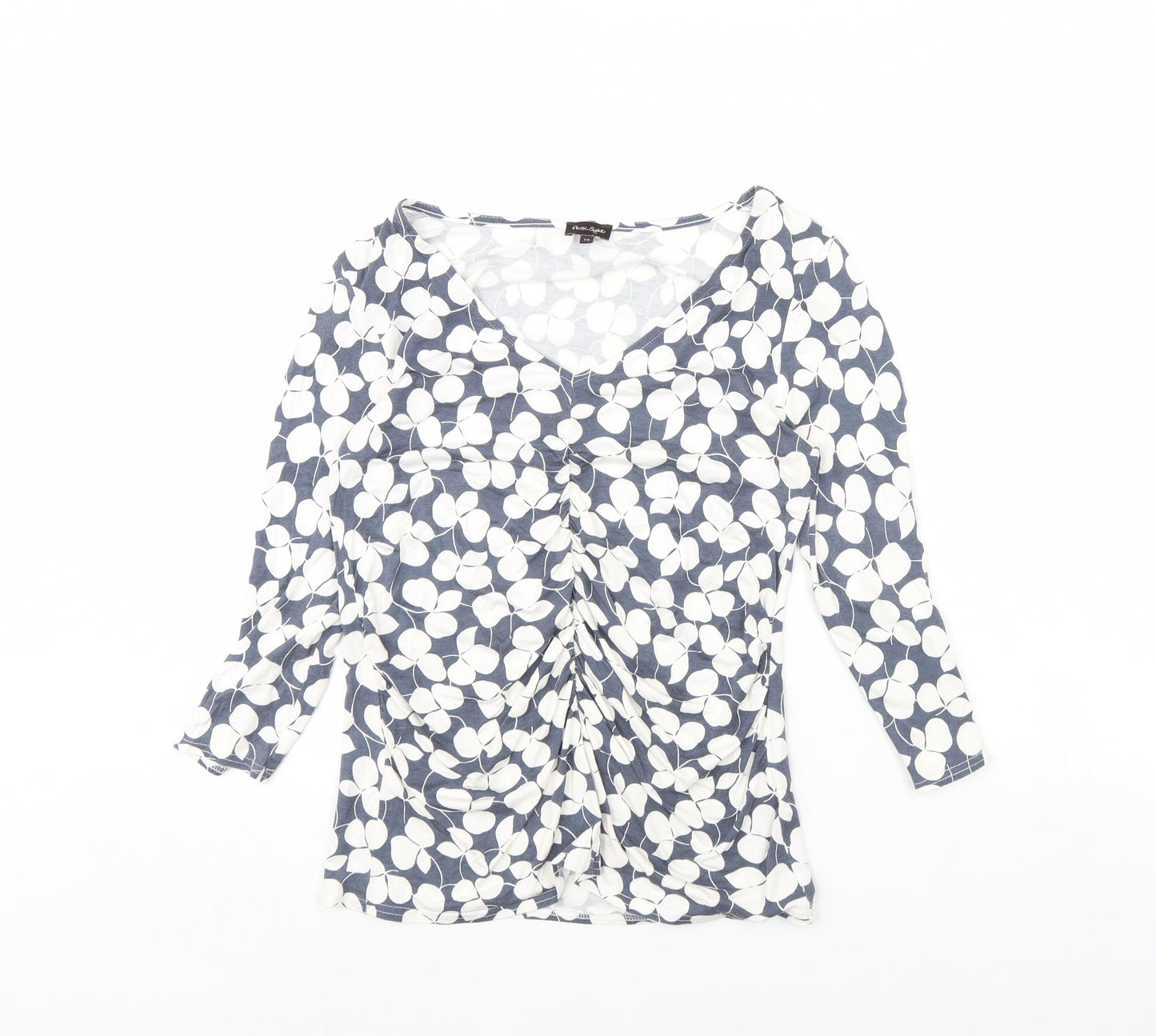 Phase Eight Womens White Floral  Basic Blouse Size 14