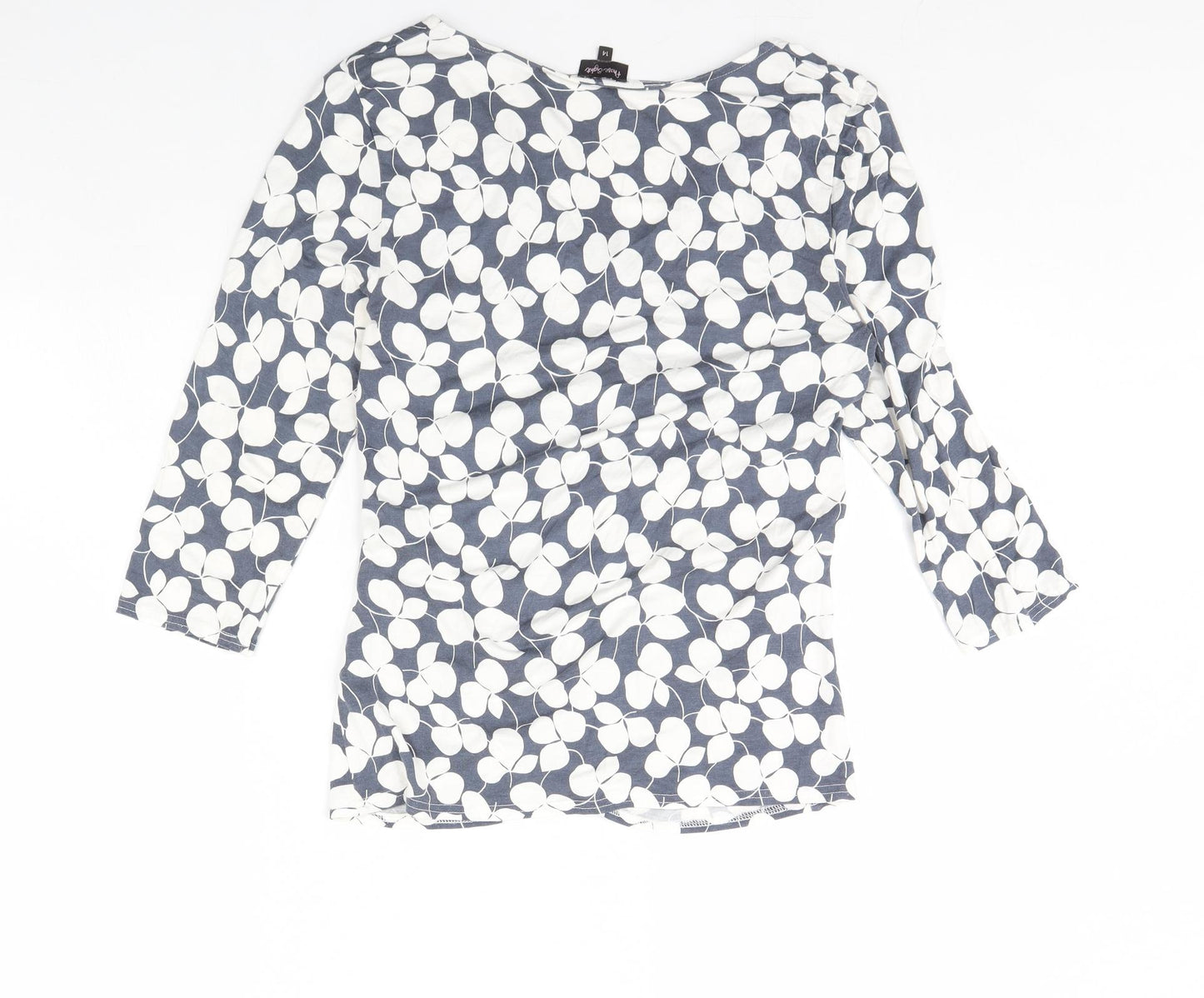 Phase Eight Womens White Floral  Basic Blouse Size 14
