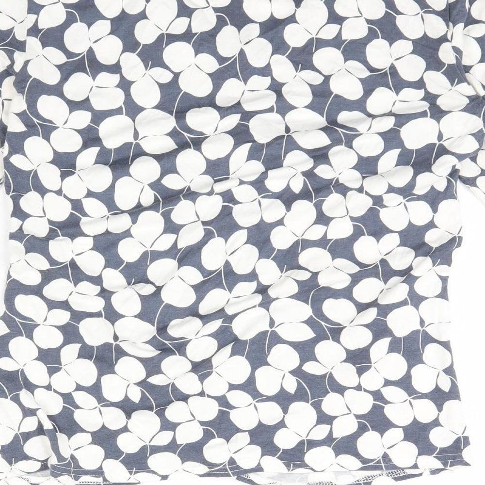 Phase Eight Womens White Floral  Basic Blouse Size 14