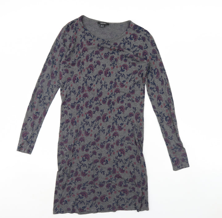 ESMARA Womens Grey Floral Bodycon Size 10
