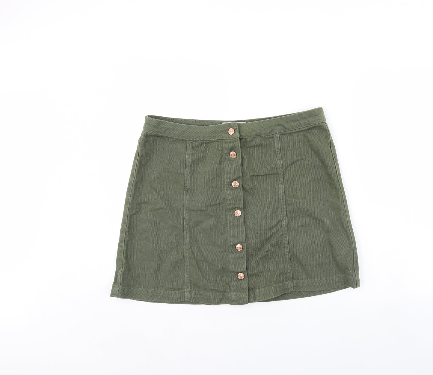 New Look Womens Green  Denim Mini Skirt Size 16