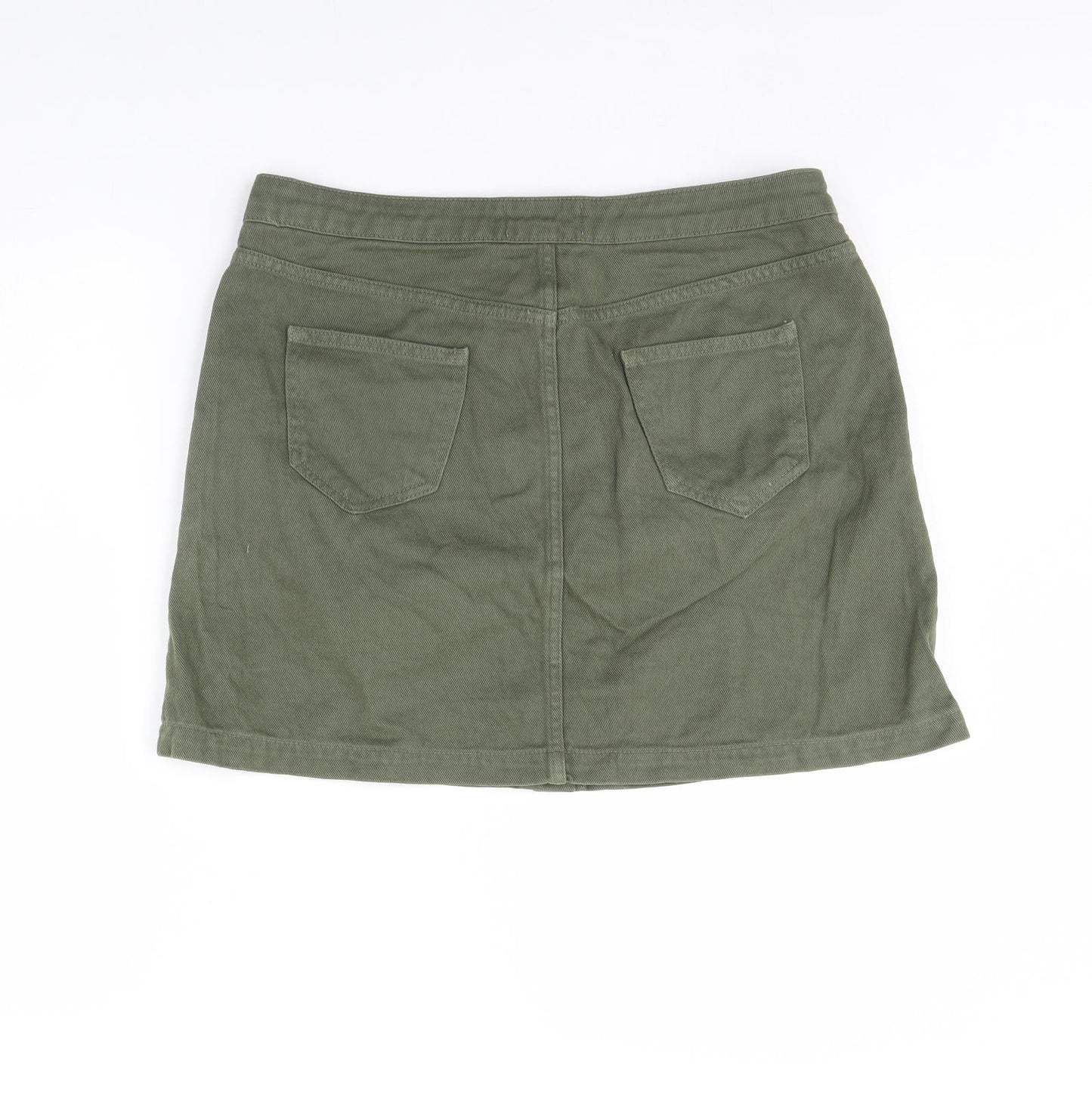New Look Womens Green  Denim Mini Skirt Size 16