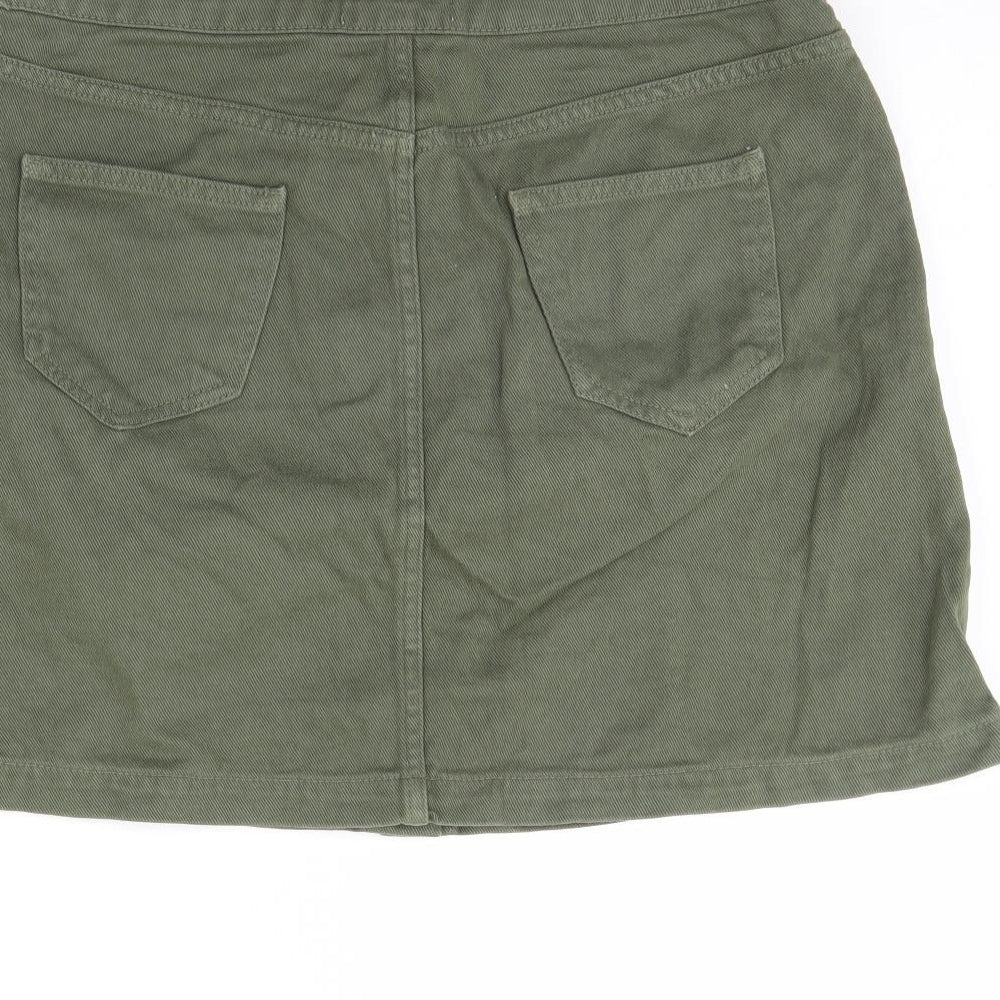 New Look Womens Green  Denim Mini Skirt Size 16