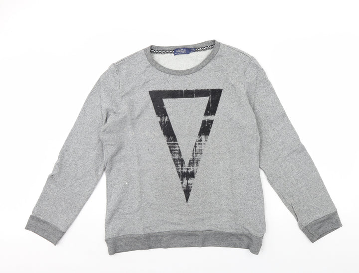 Topman Mens Grey Pullover Jumper Size L