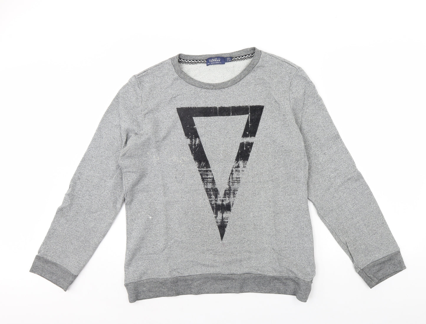 Topman Mens Grey   Pullover Jumper Size L