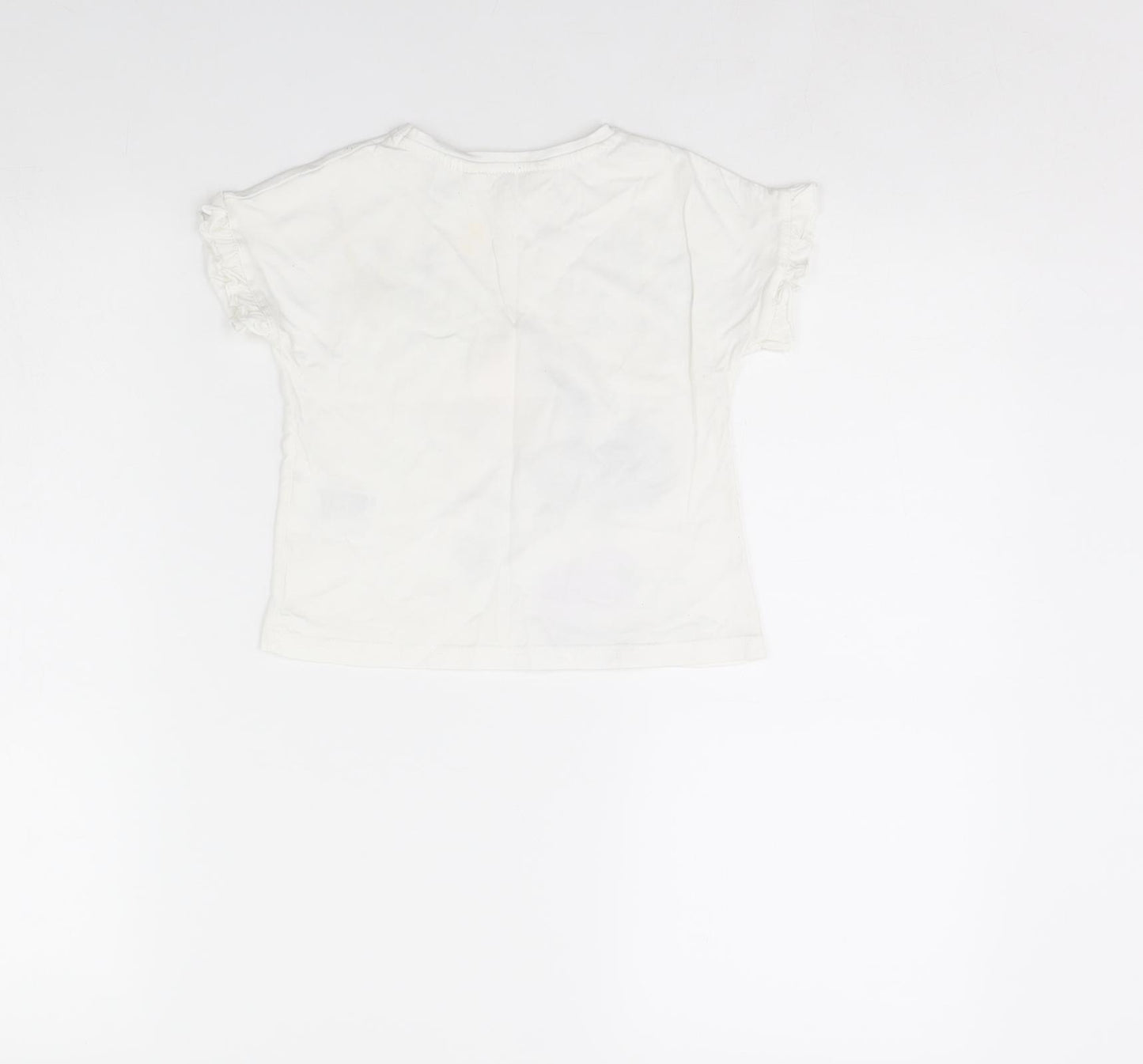 H&M Girls White   Basic T-Shirt Size 3 Years  - Minnie mouse