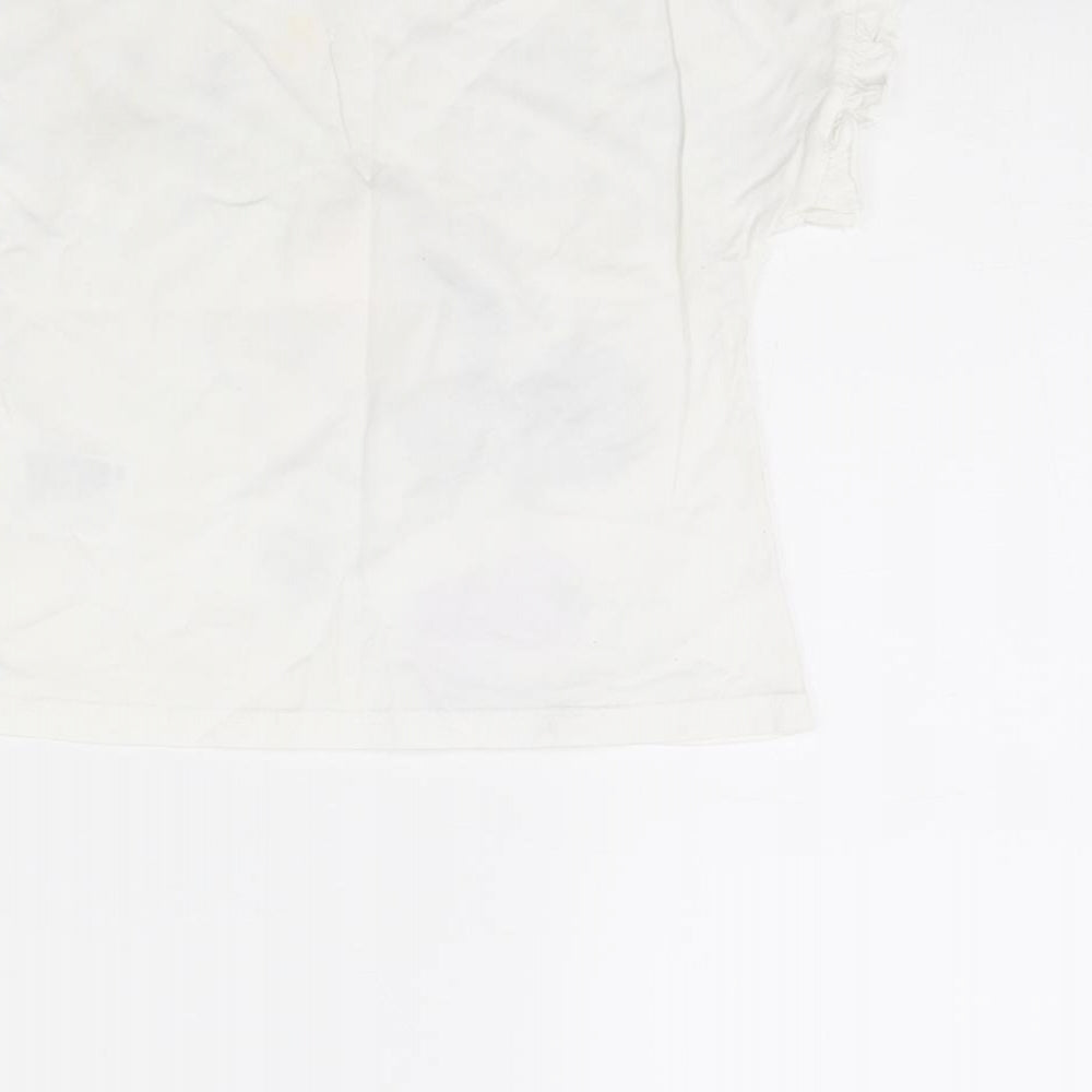H&M Girls White   Basic T-Shirt Size 3 Years  - Minnie mouse