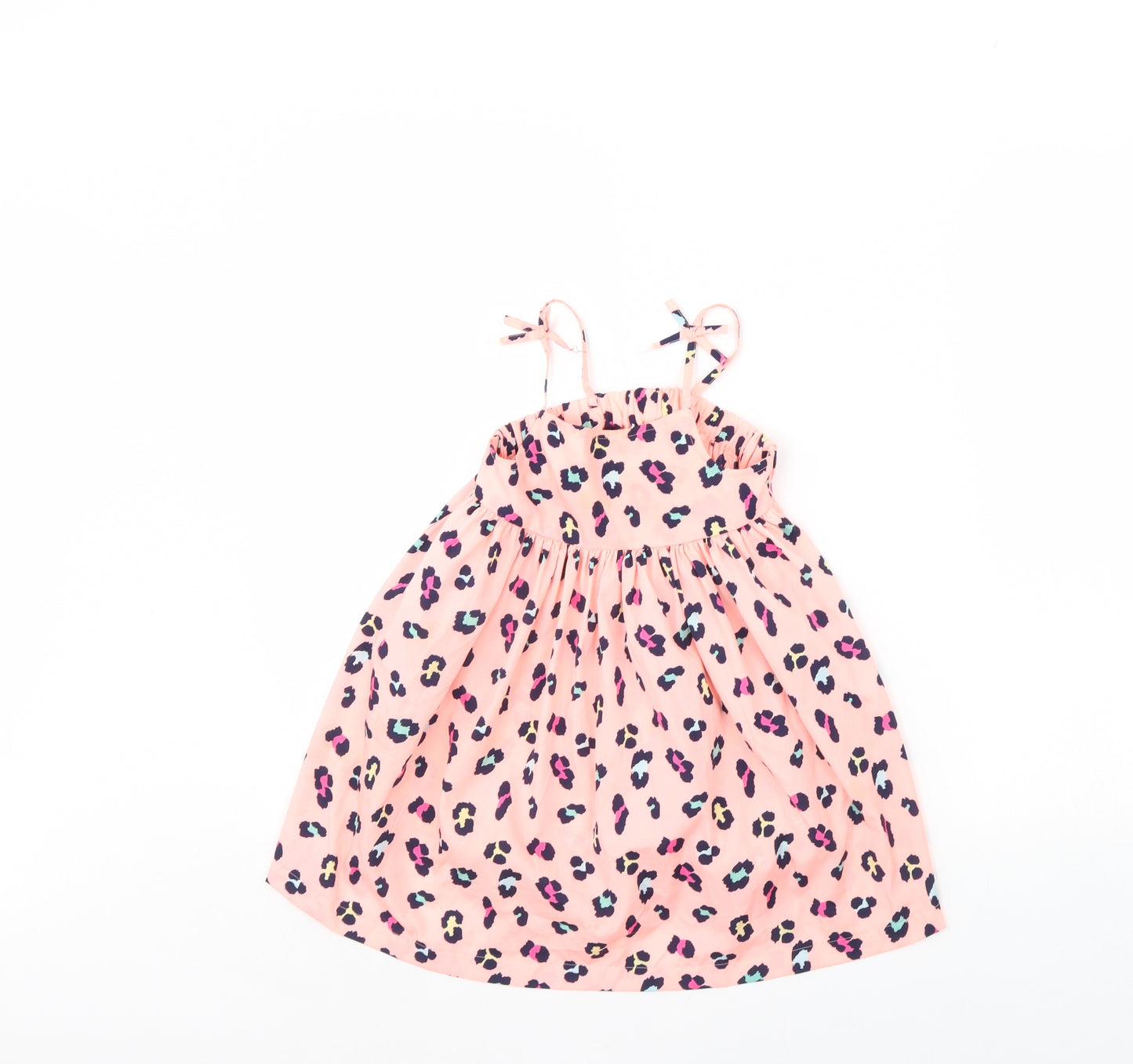Preworn Girls Pink Animal Print  Shift  Size 3 Years