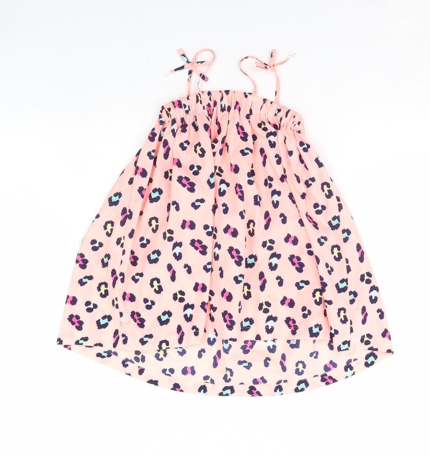 Preworn Girls Pink Animal Print  Shift  Size 3 Years