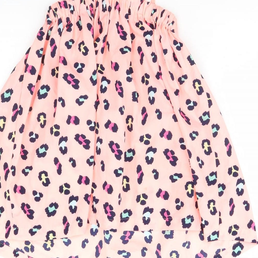 Preworn Girls Pink Animal Print  Shift  Size 3 Years