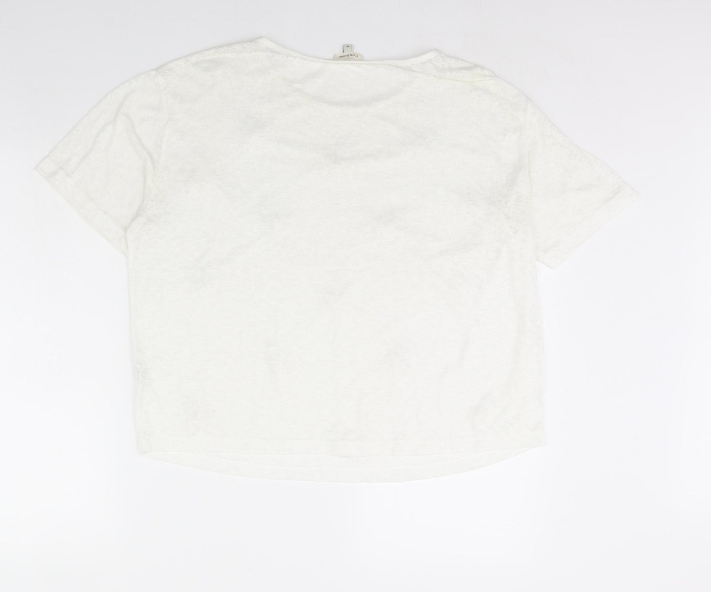 River Island Womens White   Basic T-Shirt Size 14