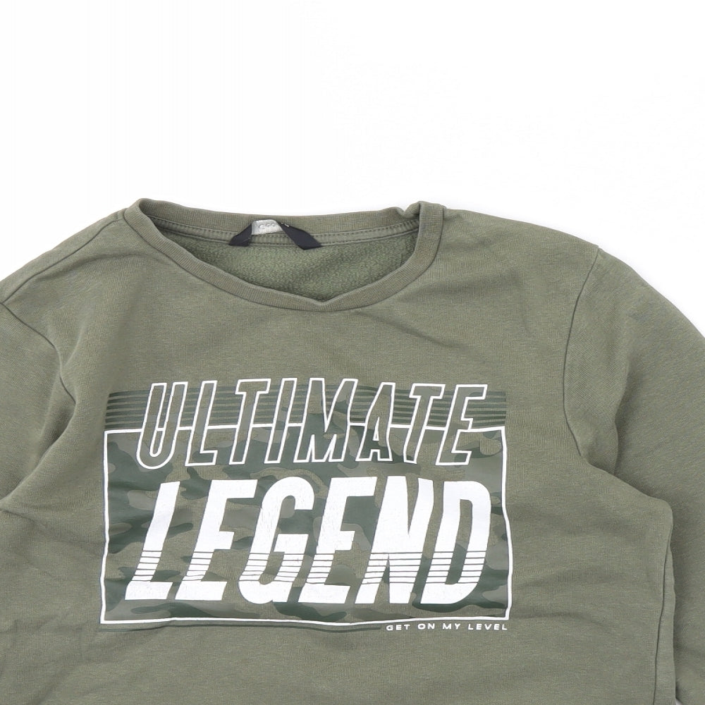 George Boys Green   Pullover Jumper Size 10 Years