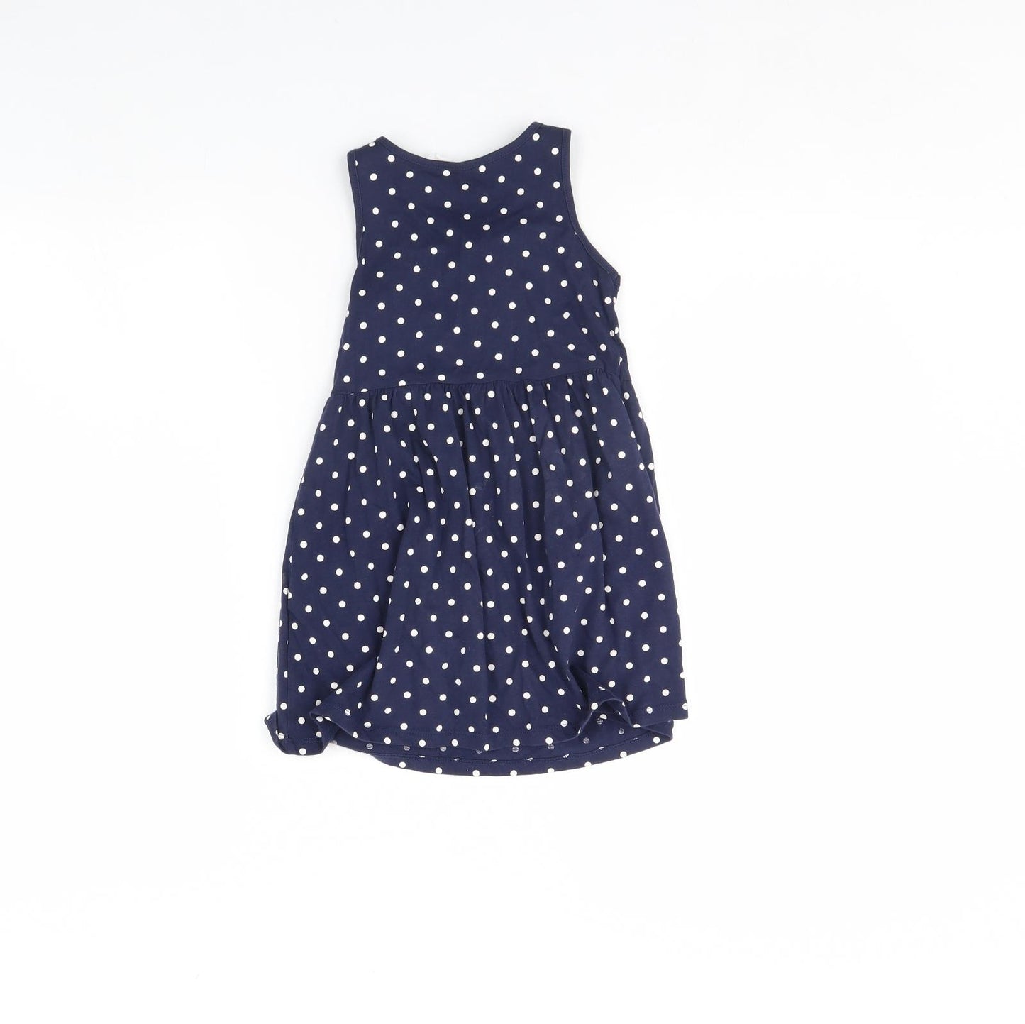 H&M Girls Blue Polka Dot  Fit & Flare  Size 2 Years  - Minnie mouse