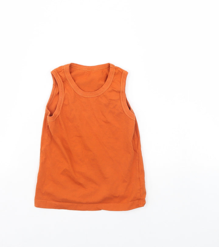 TU Girls Orange   Basic Tank Size 5 Years