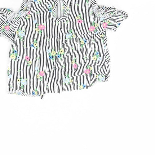 Primark Girls White Striped  Basic Blouse Size 2 Years