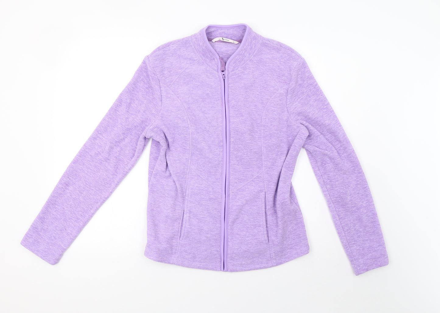 saisnburys Womens Purple  Fleece Full Zip Sweatshirt Size 10