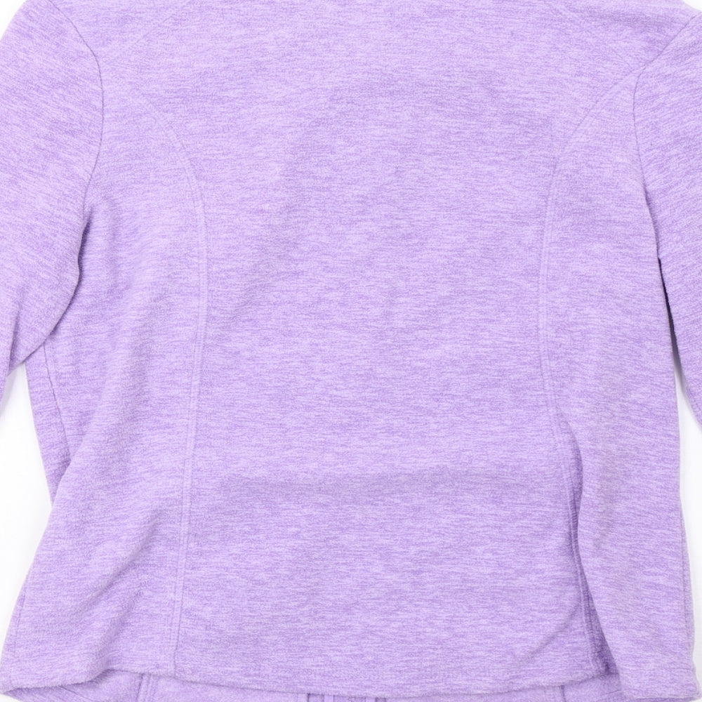 saisnburys Womens Purple  Fleece Full Zip Sweatshirt Size 10