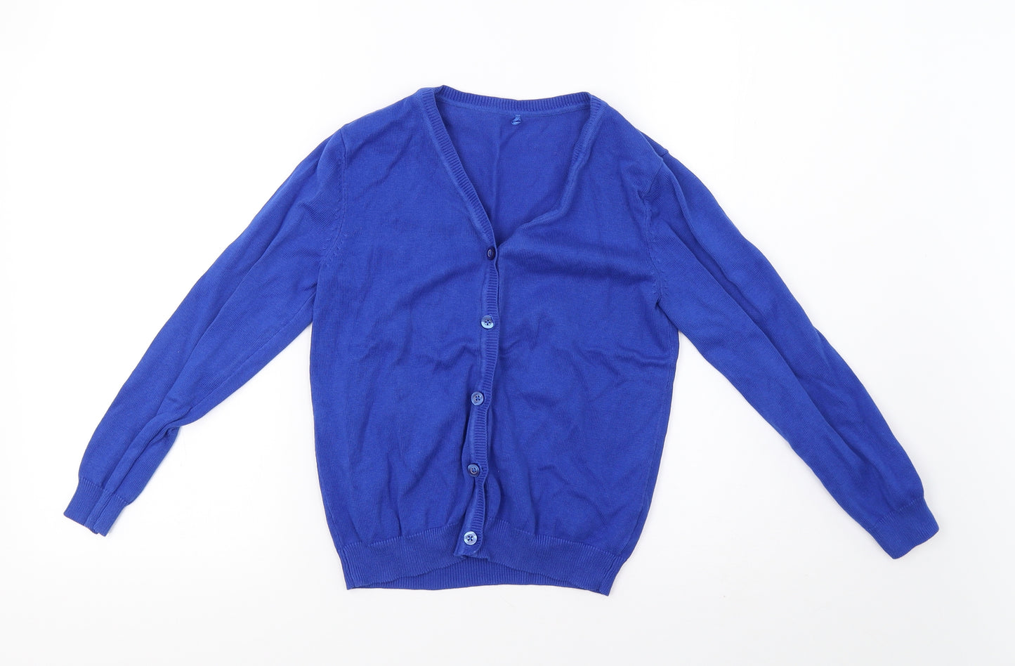 George Girls Blue  Knit Cardigan Jumper Size 7-8 Years  - school wear
