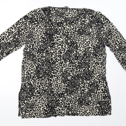 Debenhams Womens Beige Animal Print  Pullover Sweatshirt Size 18