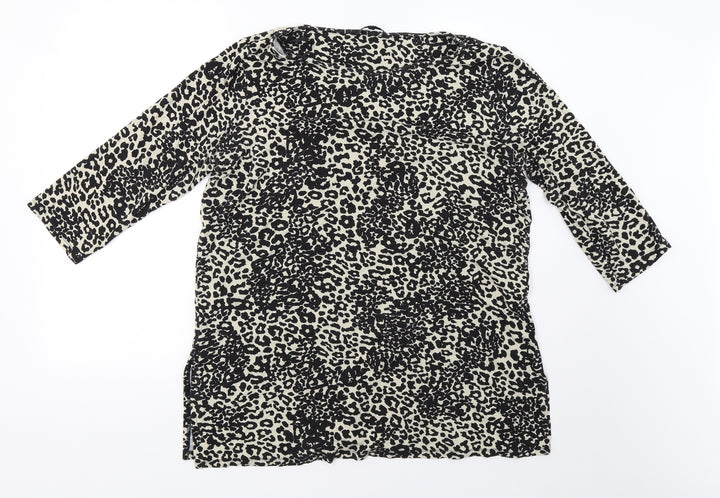 Debenhams Womens Beige Animal Print Pullover Sweatshirt Size 18