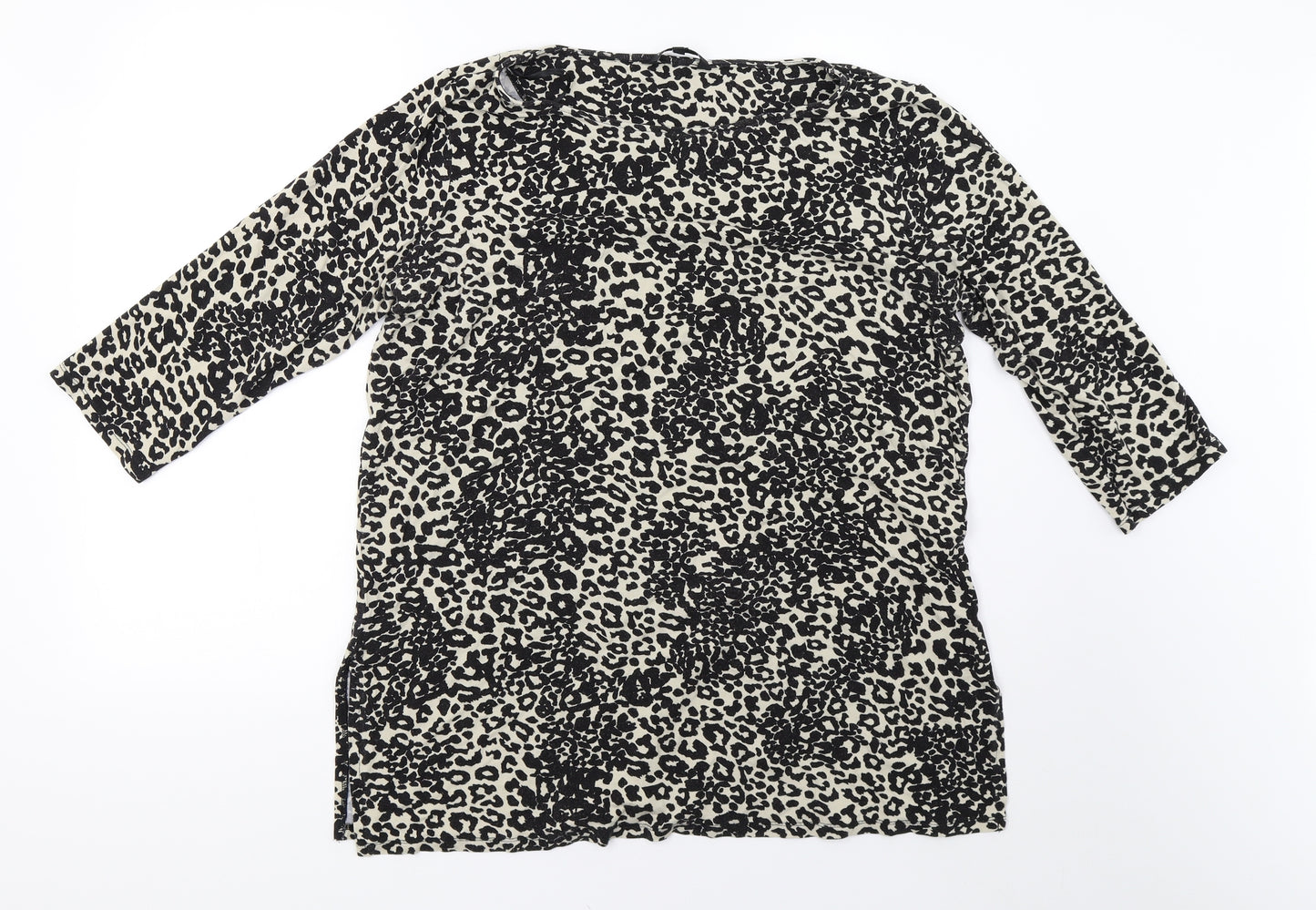 Debenhams Womens Beige Animal Print  Pullover Sweatshirt Size 18