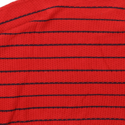 Marks and Spencer Womens Red Striped Knit Pullover Sweatshirt Size 10