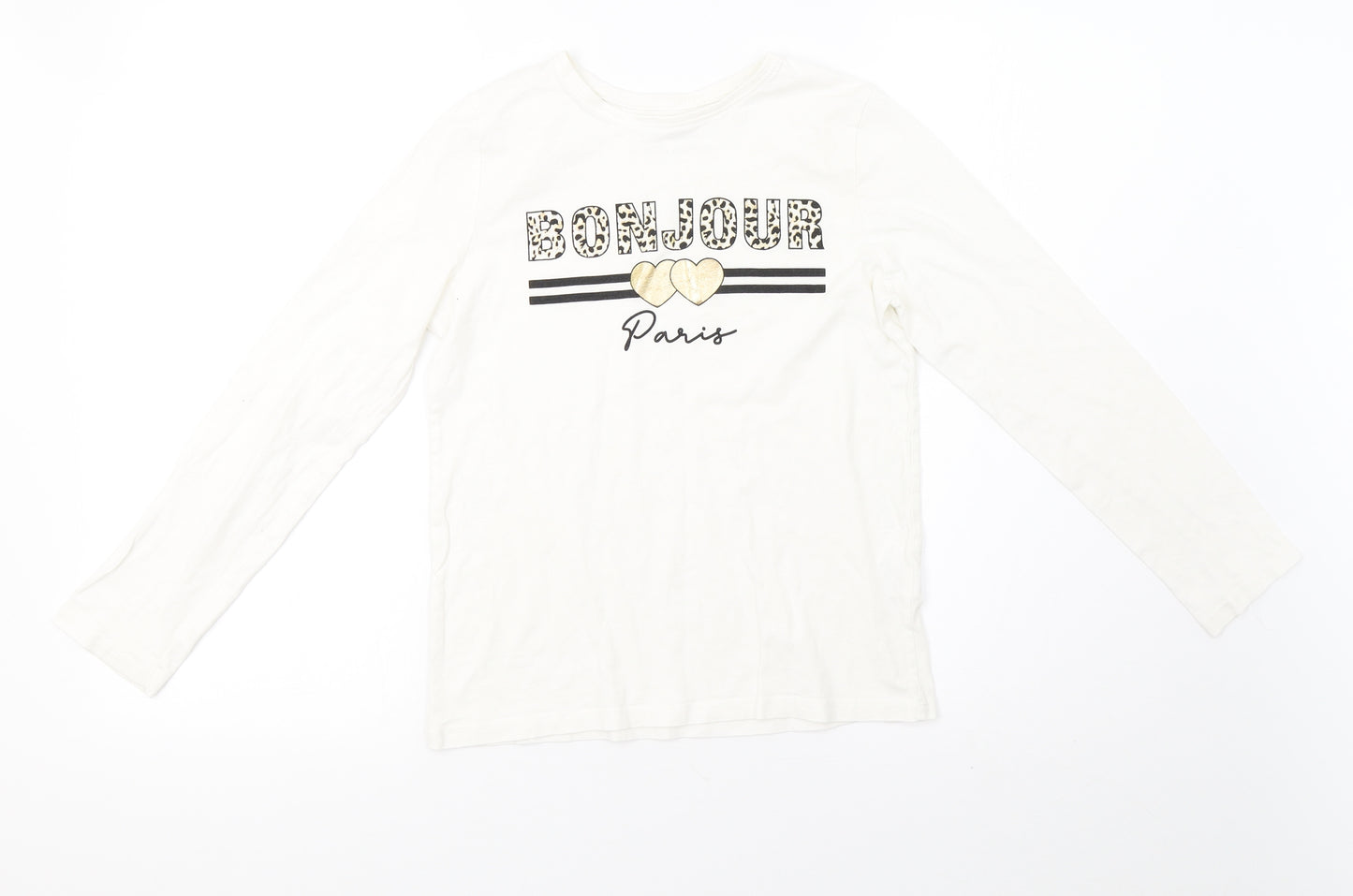 Primark Girls White   Pullover Sweatshirt Size 11-12 Years