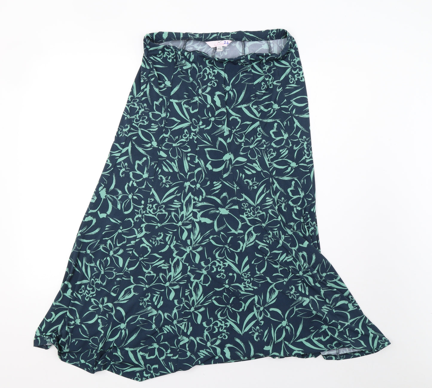 julipa Womens Black Floral  A-Line Skirt Size 12
