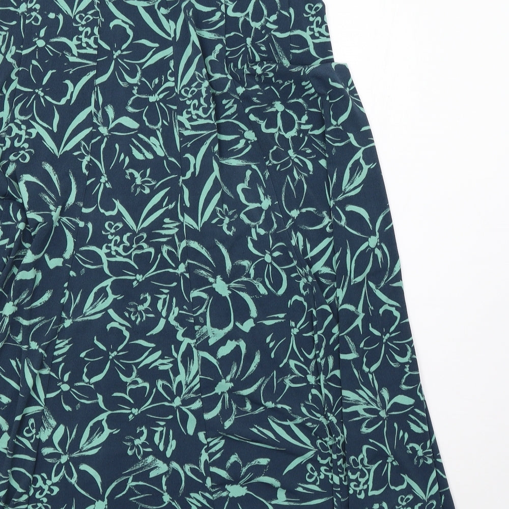julipa Womens Black Floral  A-Line Skirt Size 12