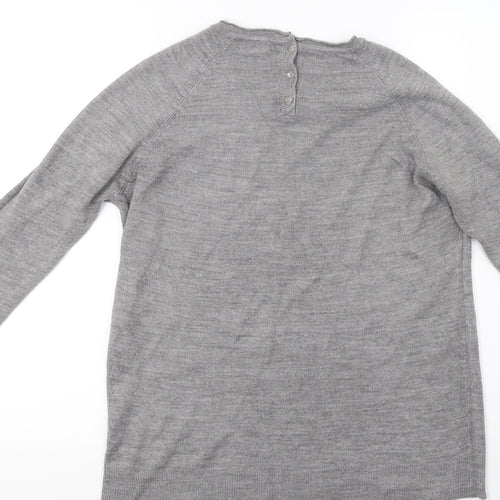 Primark Womens Grey  Knit Pullover Sweatshirt Size 12