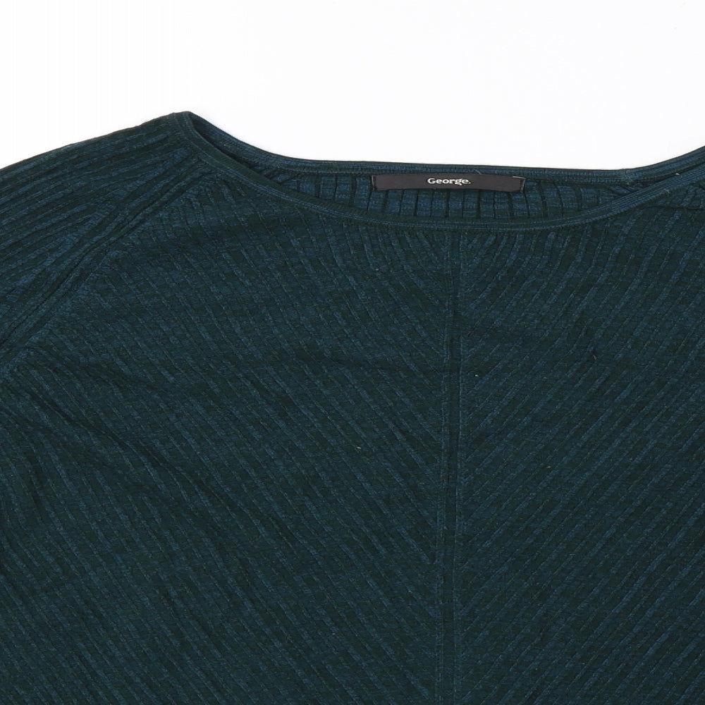 George Womens Green  Knit Pullover Sweatshirt Size 16